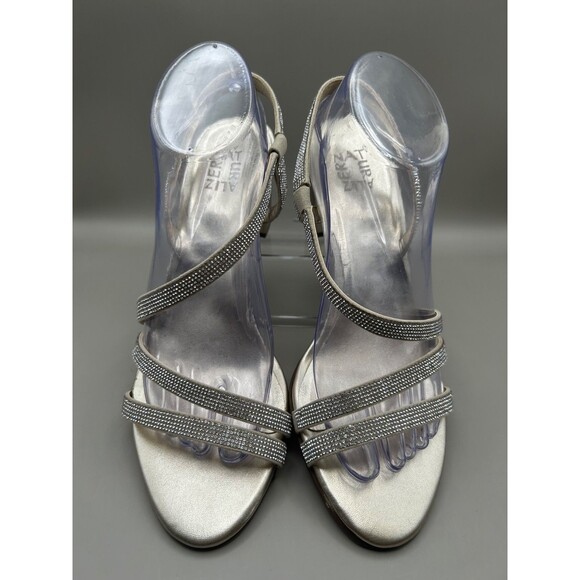 Naturalizer Vanessa2 Womens Strappy Heeled Sandals Rhinestone Champagne Sz 10M - Picture 4 of 8